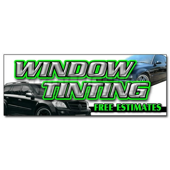 12" WINDOW TINTING FREE ESTIMATES DECAL sticker tint automotive installation