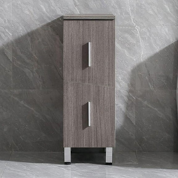 12'' Walcut Solid Wood Single Bathroom Vanity Base Cabinet Withe 2 drawers