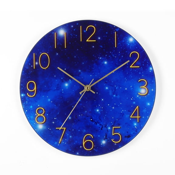 12" Wall Clock , Silent Wall Clock Non Ticking, Sky
