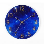 12" Wall Clock , Silent Wall Clock Non Ticking, Sky