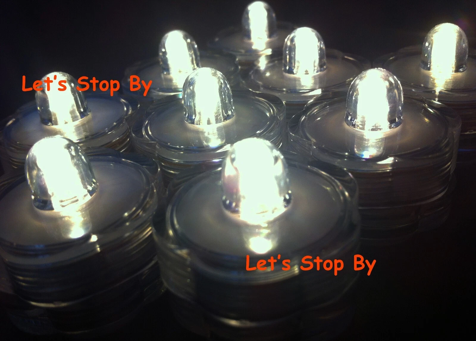 12 Warm White LED Submersible Tea Lights – Waterproof For Wedding & Decor