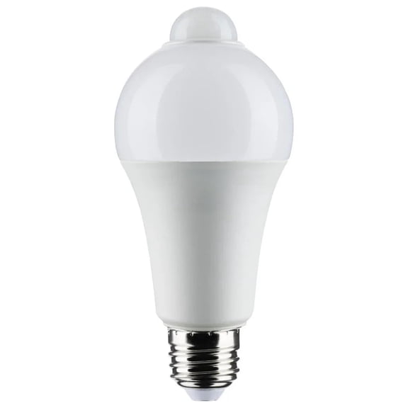 12 Watt A19 LED - White - 3000K - 1050 Lumens - 120 Volt - PIR Sensor - Non-Dimmable - 6-Pack