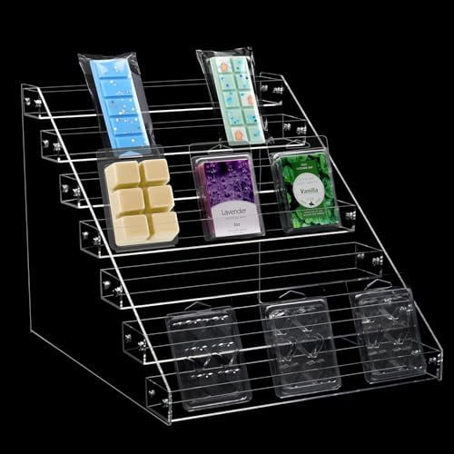 12“ Wax Melt Holder Display 7 Tier Acrylic Riser Display Stands Wax ...