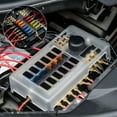 thumbnail image 1 of 12-Way Plug-In Fuse Block with Busbar for 12V/24V Automotive Marine and RV Electrical Systems 100A Max, 1 of 6