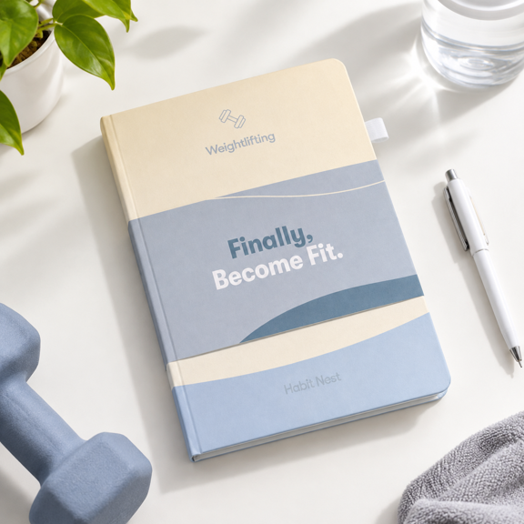 12-Week Weightlifting Transformation Gym Buddy Journal, Gray, Tracks Sets Reps with 65 Guided Workouts