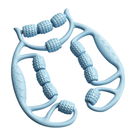 12-Wheel Leg Massager Roller - Portable Calf Muscle Relaxation Tool, 360° Compression for Lymphatic Drainage & Muscle Recovery, Foldable Design (Color as Shown)