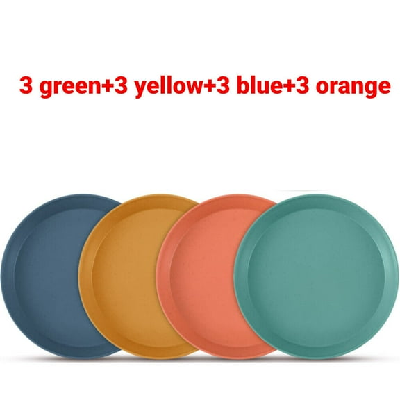 12 Whisker Fatigue Relief Cat Bowl 6'' Round Shallow Cat Food Dish, Wheat Straw