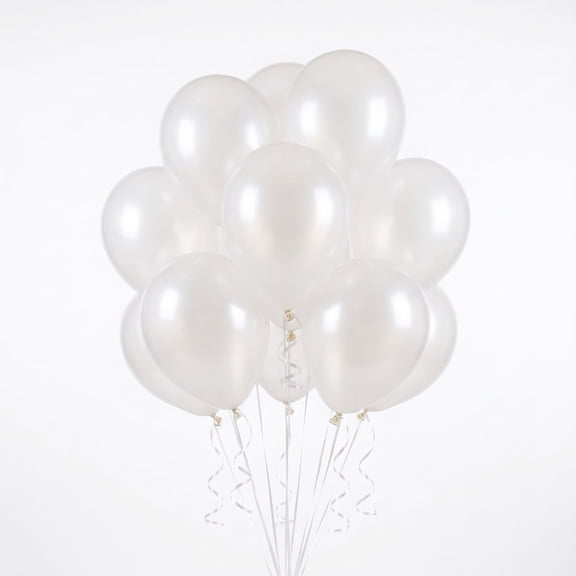 12" White Latex Balloons, 72 Pieces, by Way To Celebrate