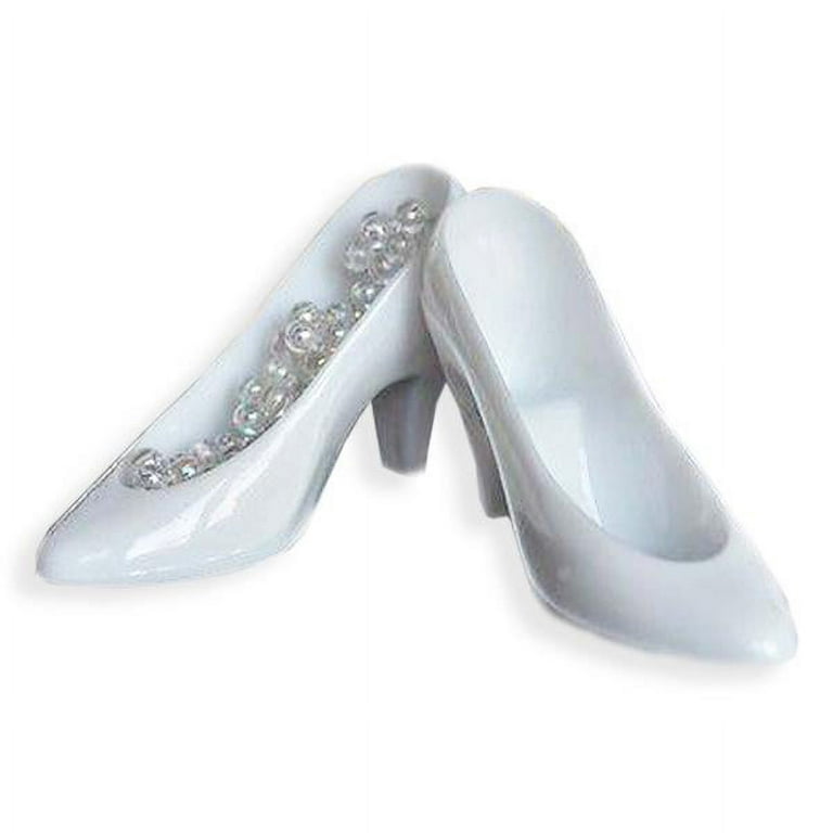 12 Clear Cinderella Glass Slippers Cake Topper Wedding Decoration Princess Party Birthday Baby Shower