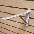 thumbnail image 1 of 12" White Heavy Duty Slatwall Shelf Bracket with Support & Lip - 10 Pack, 1 of 1