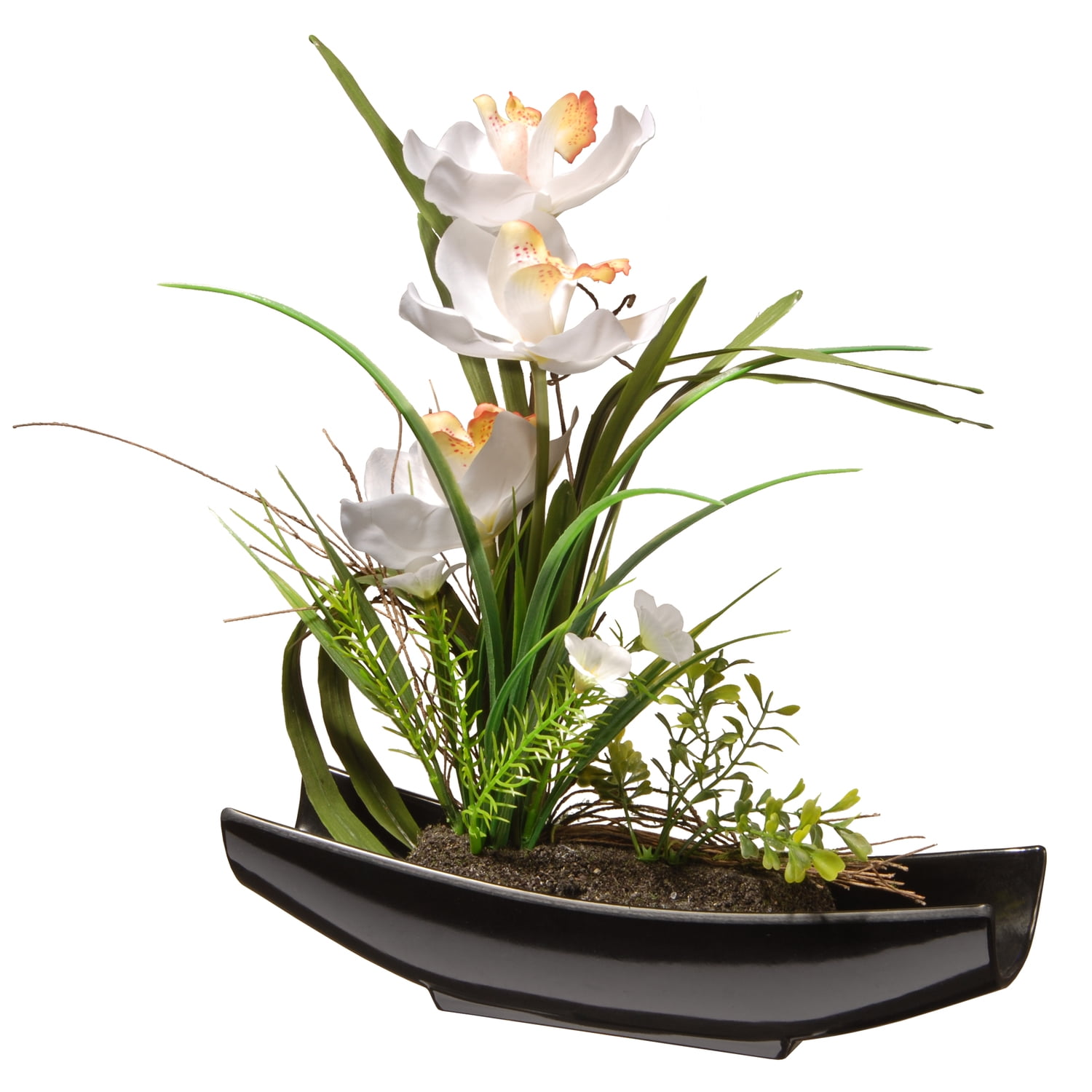 12" White Orchid Flowers