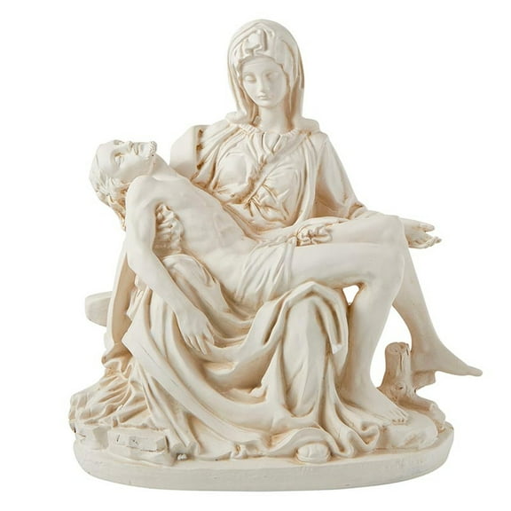 12" White Pieta Statue