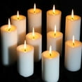 thumbnail image 1 of 12 White Pillar Candles, 3x4 Inches Unscented Pillar Candles for Home,Wedding,Church, Dripless and Smokeless Table Candles Pillar, White Candles for Party, Relaxing, Approx 50 Hours Long Burning Time, 1 of 15