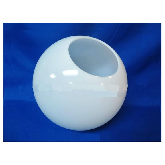 12" White Round Plastic Light Globe Pole Post Lamp Outdoor Fixture Home Enhancement