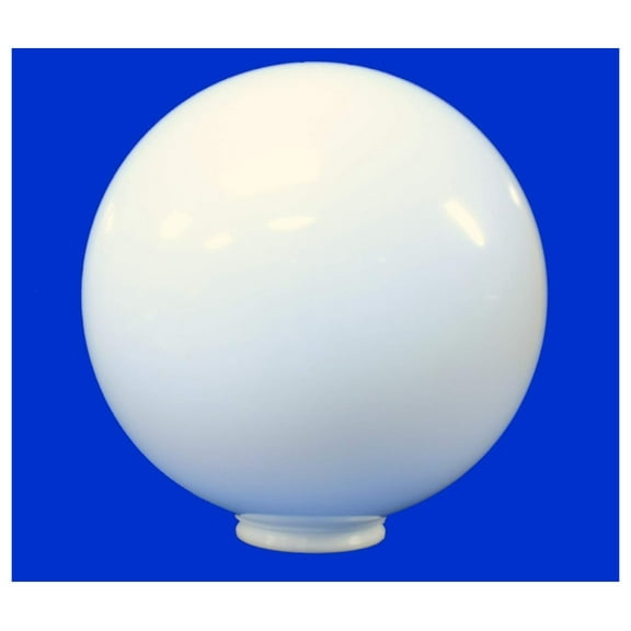 12" White Round Plastic Light Globe Pole Post Lamp Outdoor Fixture
