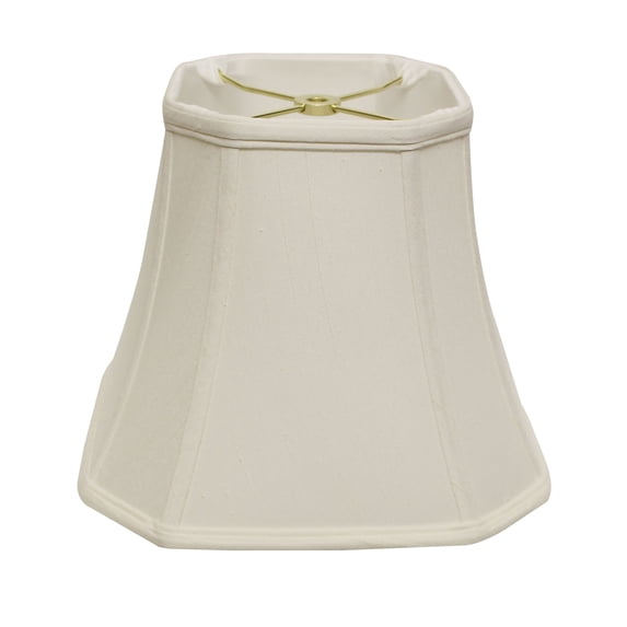 12" White Slanted Square Bell Monay Shantung Lampshade