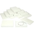 thumbnail image 1 of 12 White Swirl Cotton Jewelry Gift Boxes Necklace Bracelet Displays 5 3/8", 1 of 1