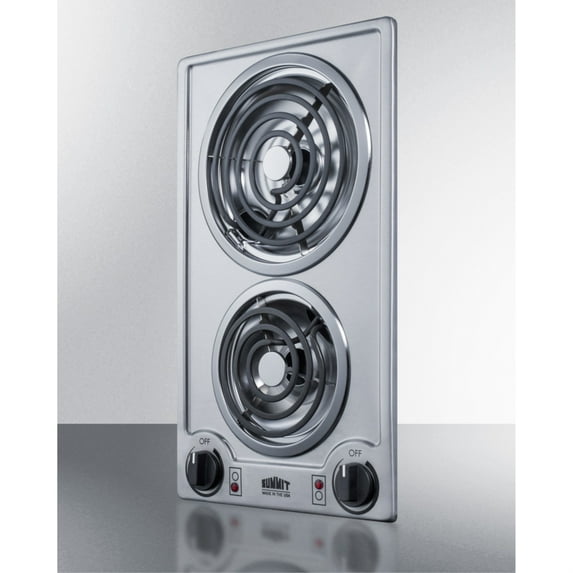 12" Wide 115V 2-Burner Coil Cooktop