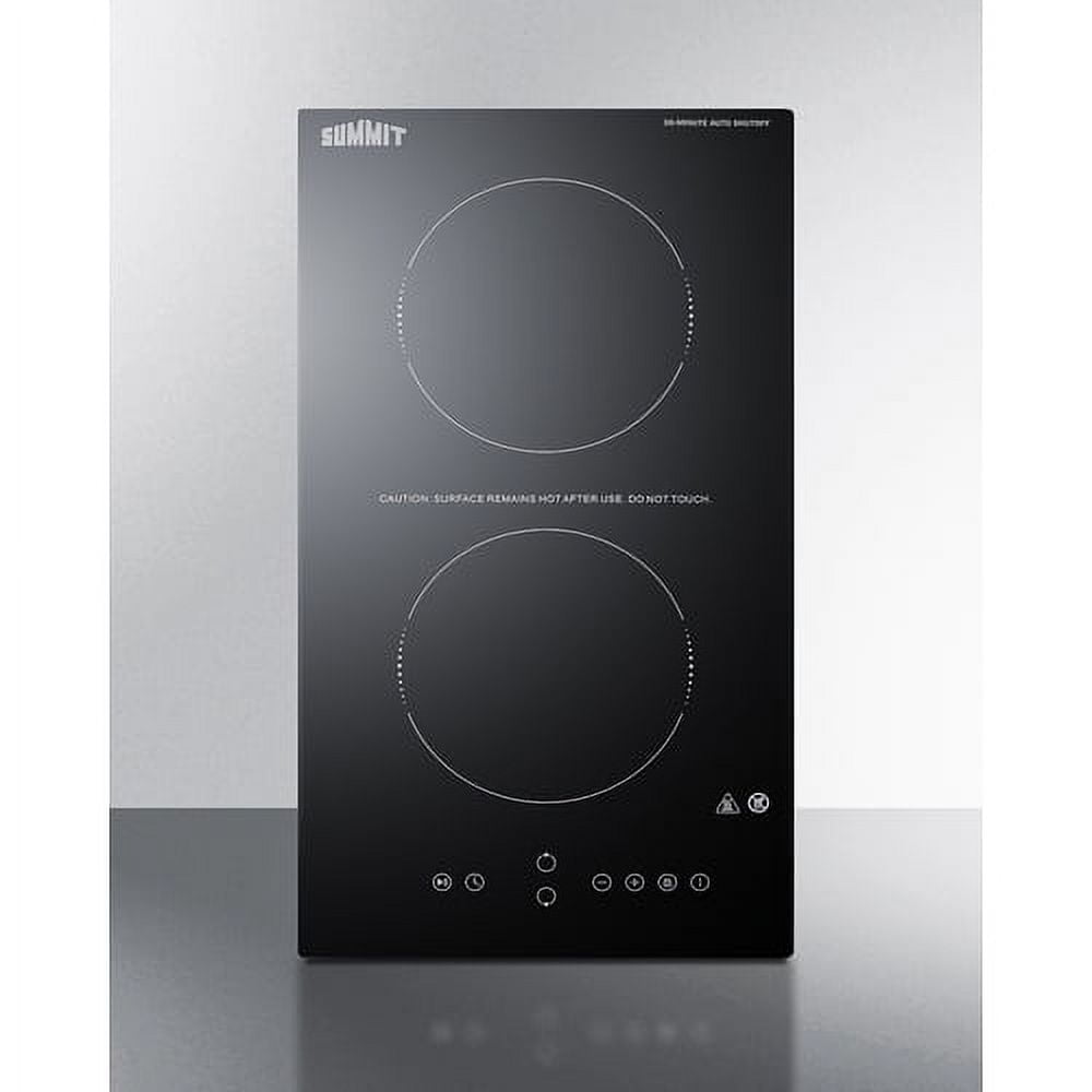 12" Wide 115V 2-Burner Radiant Cooktop With Safety Shutoff