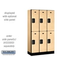 thumbnail image 1 of 12" Wide Double Tier Designer Wood Locker - 3 Wide - 5 Feet High - 15 Inches Deep - Maple, 1 of 1