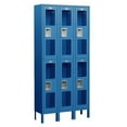 thumbnail image 1 of 12" Wide Double Tier See-Through Metal Locker - 3 Wide - 6 Feet High - 18 Inches Deep - Blue - Assembled, 1 of 4