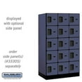 thumbnail image 1 of 12" Wide Five Tier Box Style Designer Wood Locker - 3 Wide - 5 Feet High - 21 Inches Deep - Blue, 1 of 4