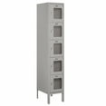 thumbnail image 1 of Salsbury Industries S-65155GY-U 12" Five Tier Box Style, 1 Wide x 5 Feet High x 15 Inches Deep, Unassembled See-Through Metal Locker, Gray, 1 of 3