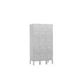 thumbnail image 1 of 12" Wide Five Tier Box Style Standard Metal Locker - 3 Wide - 5 Feet High - 15 Inches Deep - Gray - Assembled, 1 of 3