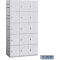 thumbnail image 1 of Plastic Locker - Five Tier - 3 Wide - 73 Inches High - 18 Inches Deep - Gray - Unassembled, 1 of 4