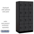 thumbnail image 1 of 12" Wide Four Tier Designer Wood Locker - 3 Wide - 6 Feet High - 21 Inches Deep - Black, 1 of 4