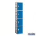 thumbnail image 1 of Plastic Locker - Four Tier - 1 Wide - 73 Inches High - 18 Inches Deep - Blue - Assembled, 1 of 3