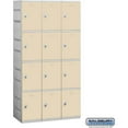 thumbnail image 1 of Salsbury Industries B1352627 3 in. Four Tier Unassembled Plastic Locker, Tan - 12.75 x 18 x 18.25 in., 1 of 3