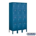 thumbnail image 1 of 12" Wide Four Tier Standard Metal Locker - 3 Wide - 5 Feet High - 15 Inches Deep - Blue - Assembled, 1 of 4