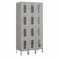 thumbnail image 1 of 12" Wide Four Tier Vented Metal Locker - 3 Wide - 6 Feet High - 18 Inches Deep - Gray - Unassembled, 1 of 3