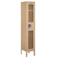 thumbnail image 1 of Salsbury Industries S-61152TN-U 12" Single Tier, 1 Wide x 5 Feet High x 12 Inches Deep, Unassembled See-Through Metal Locker, Tan, 1 of 3