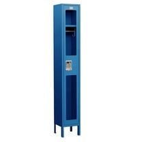 Salsbury Industries S-61168BL-A 6 ft. H x 18 in. D See-Through Metal Locker - Single Tier - 1 Wide - Assembled - Blue