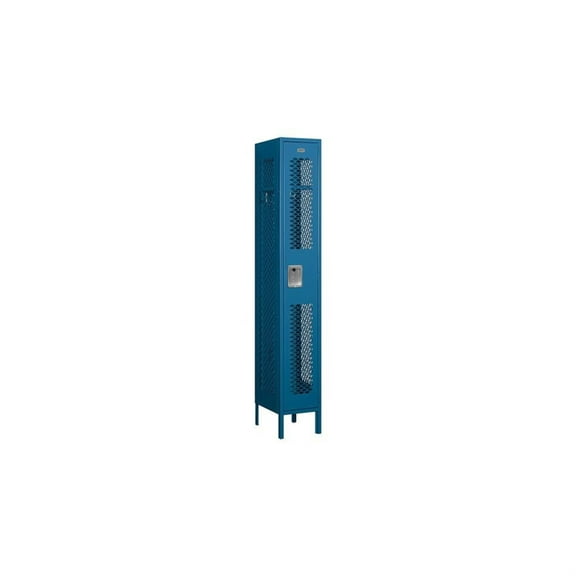 Salsbury Industries 71165BL-U 12 in. W x 78 in. H x 15 in. D Vented Metal Locker-Single Tier-Blue-Unassembled