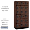 thumbnail image 1 of 12" Wide Six Tier Box Style Designer Wood Locker - 3 Wide - 6 Feet High - 18 Inches Deep - Mahogany, 1 of 3
