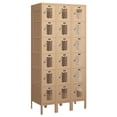 thumbnail image 1 of 12" Wide Six Tier Box Style Vented Metal Locker - 3 Wide - 6 Feet High - 18 Inches Deep - Tan - Unassembled, 1 of 4