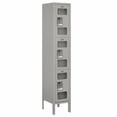 thumbnail image 1 of 12" Wide Triple Tier See-Through Metal Locker - 1 Wide - 5 Feet High - 12 Inches Deep - Gray - Unassembled, 1 of 3