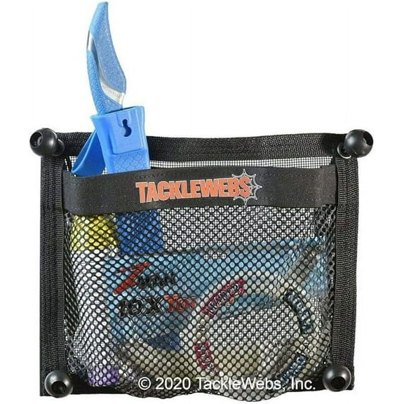 12" Wide x 10" High TackleWebs Bungee Pocket Black
