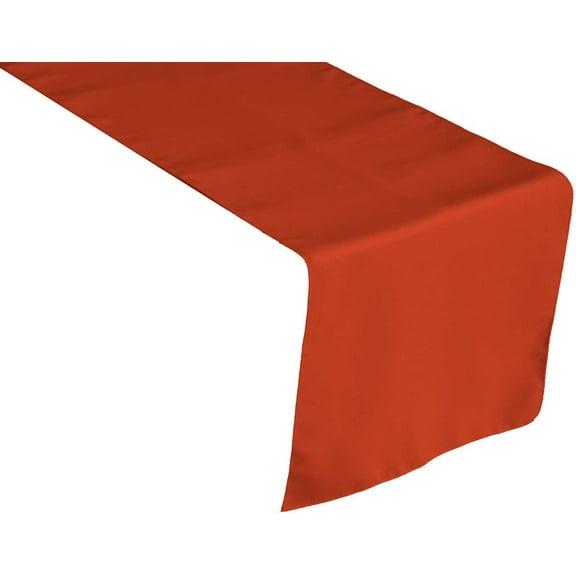 12" Wide x 72" Long Polyester Poplin Table Runner, Burnt Orange