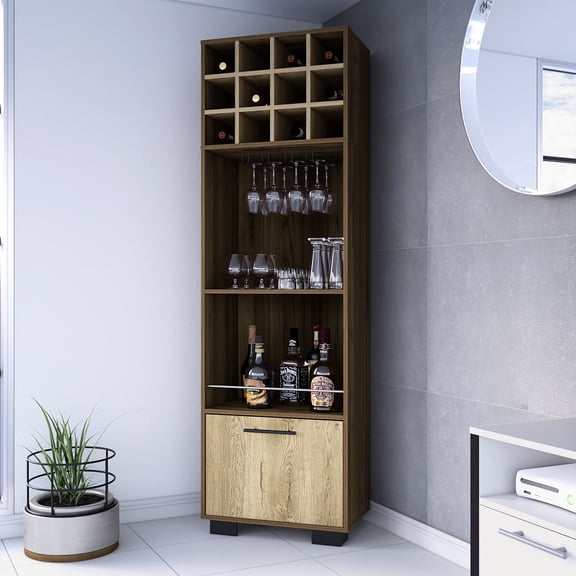 12-Bottle Capacity, Drawer & Cup Holder | Ideal for Home Wine Collections