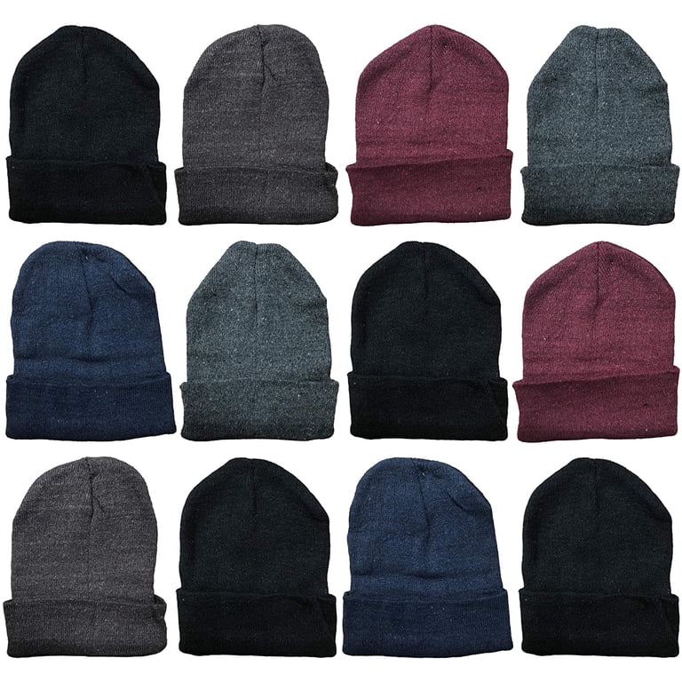 Yacht & Smith 12 Pack Winter Toboggan Beanie Hats, Thermal  display picture 1