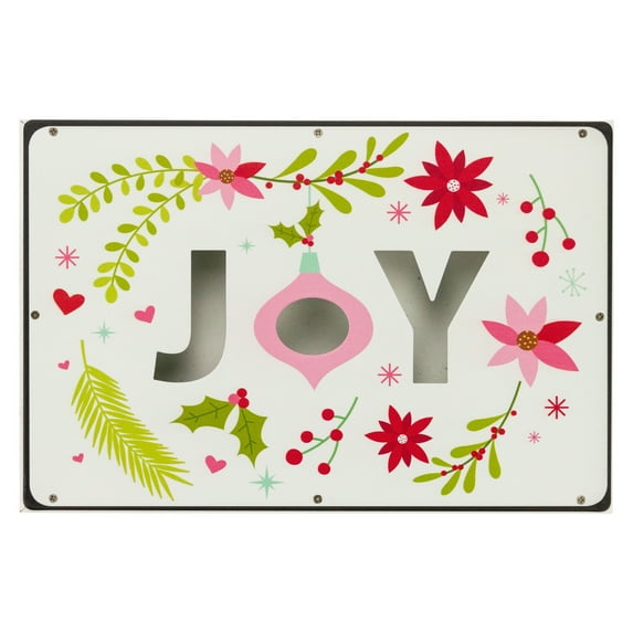 Northlight 12" Wood and Metal 'Joy' Christmas Wall Sign