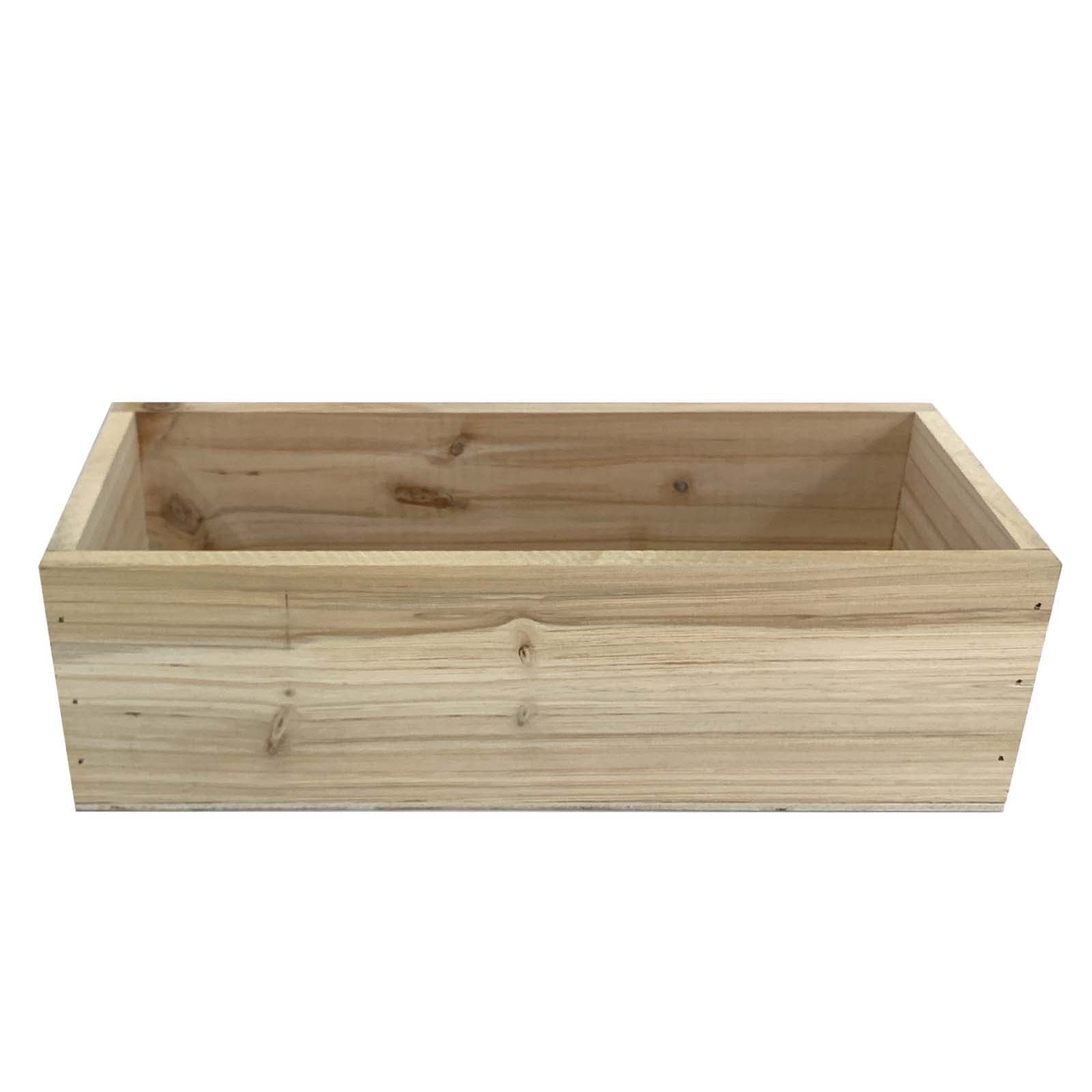Natural Light Brown Wooden Decorative Storage Box