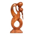 thumbnail image 1 of 12" Wooden Handmade Abstract Sculpture Statue Handcrafted "Always Yours" Gift Art Decorative Home Decor Figurine Accent Decoration Artwork Hand Carved, 1 of 6