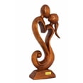 thumbnail image 1 of 12" Wooden Handmade Abstract Sculpture Statue Handcrafted - Eternal Love - Gift Art Decorative Home Decor Figurine Accent Decoration Artwork Hand Carved, 1 of 5
