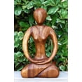 thumbnail image 1 of 12" Wooden Handmade Abstract Sculpture Statue Handcrafted "Tranquility" Gift Art Decorative Home Decor Figurine Accent Decoration Artwork Hand Carved, 1 of 8