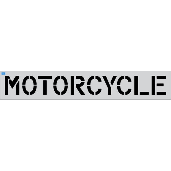 12" Word - MOTORCYCLE Parking Lot Pavement Marking Stencil Thickness: .060